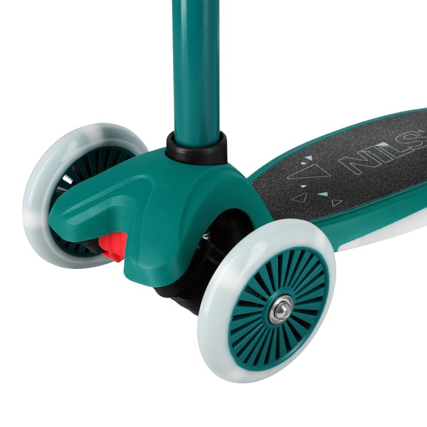 Børnetrottinet grøn NILS FUN HLB1310 LED