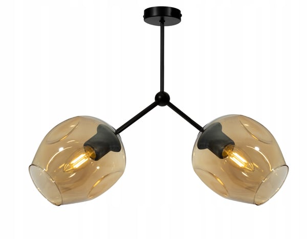 MODERNE LOFTHÆNGELAMPE MED GLASSKÆRM