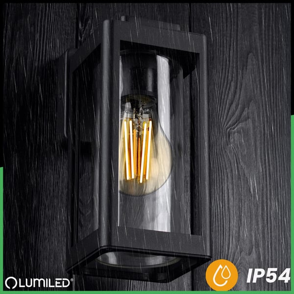 Trädgårdsvägglampa, E27, QUADRA LUMILED, Utomhus, Fasad