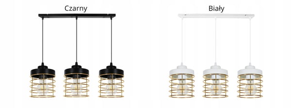 LOFTSLAMPE MED LED-LYKRONE MED GYLDEN TRÅD