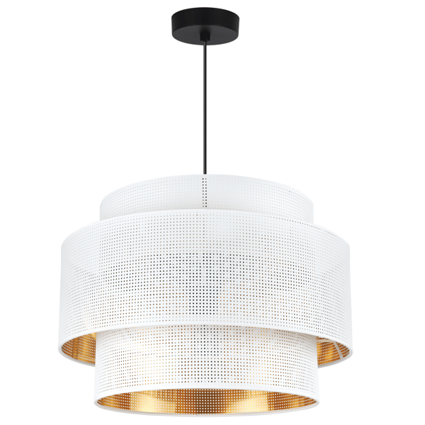 ASTI TRIO HÆNGELAMPE HVIDGULD 45CM MESH