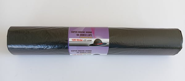 ROSKAPUSSEJA 120L 70*110 MUSTA 25 KPL - AN 120L/25CZ