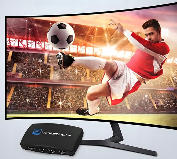 HDMI-SWITCH 2.1 3x1 SWITCH SPLITTER HDCP 2.2 4K120HZ 8K 240HZ