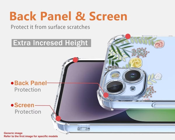 Gennemsigtigt silikone-etui til Xiaomi 13 6,36" Kat i butterfly med søde planter