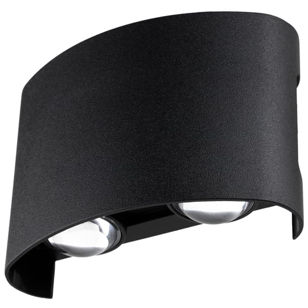UBERO LUMILED ulkopuutarhavalaisin, 4 W LED IP54, ylä-/alaosa, julkisivuseinävalaisin
