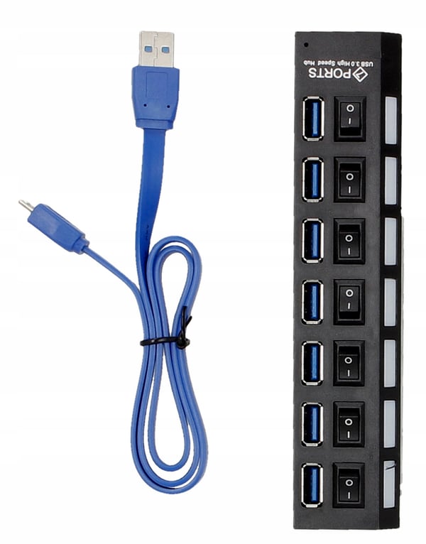 USB 3.0 HUB 7 Ports x7 SPLITTER Splitter