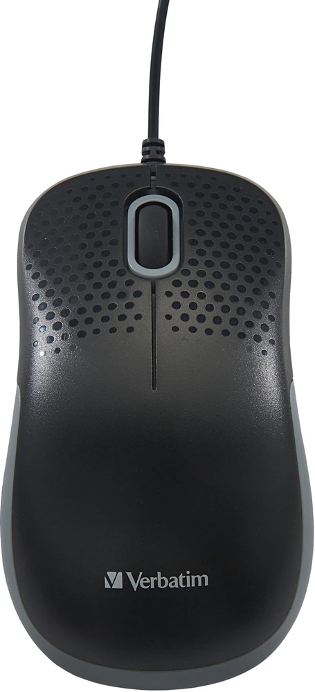 Verbatim Silent Wired Mouse, Sort, med et stille klik