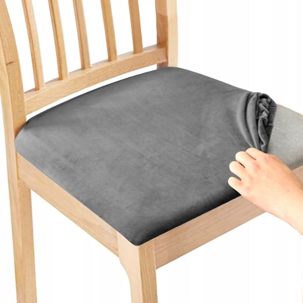 Sittlägg 50x50 cm grått elastiskt velour