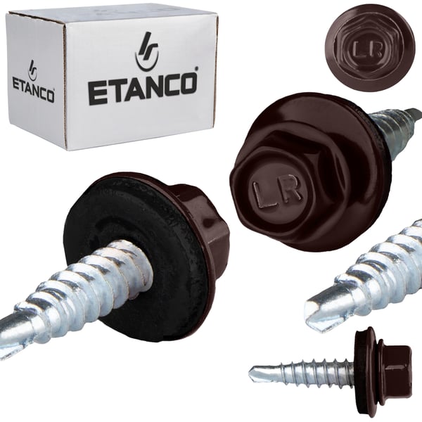 Landmandsskruer GTO2 Z14 4,8x20mm RAL 8017