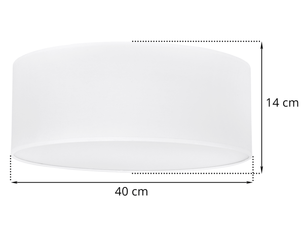 GAJA PLEXI TAKLAMPA VIT 40CM E27
