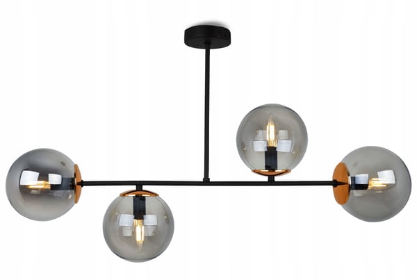 MODERNE HÆNGELAMPE MED GLASKUGLER LED-LYKRONE