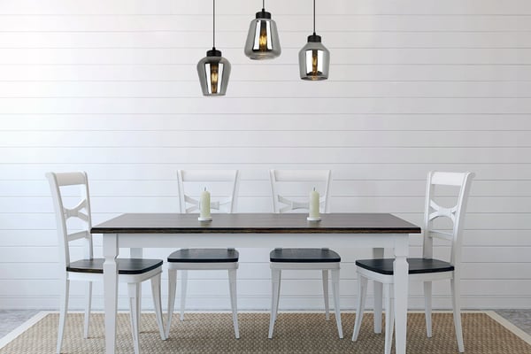 MODERNE ELEGANT HÆNGELAMPE MED GLASSKÆRM