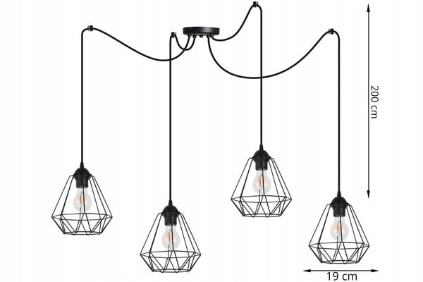 RIPUSTETTAVA KATTOVALAISIMEN SPIDER loft E27 LED