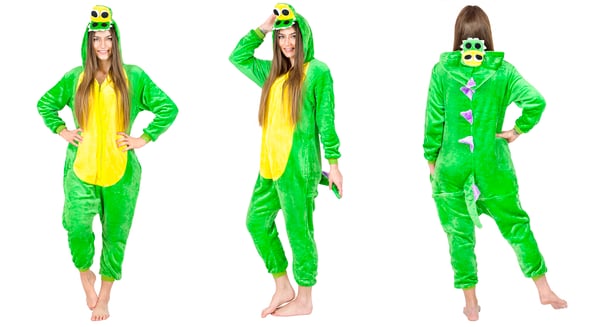 Kvinders kigurumi pyjamas krokodille varm heldragt XL heldragt A105 - S
