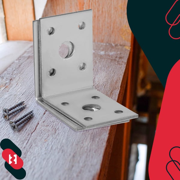 Kotarbau® Kirvesmiehen kulmaliitin ruostumatonta terästä sinkittyä 50 x 50 x 35 mm 12 kpl:n sarja