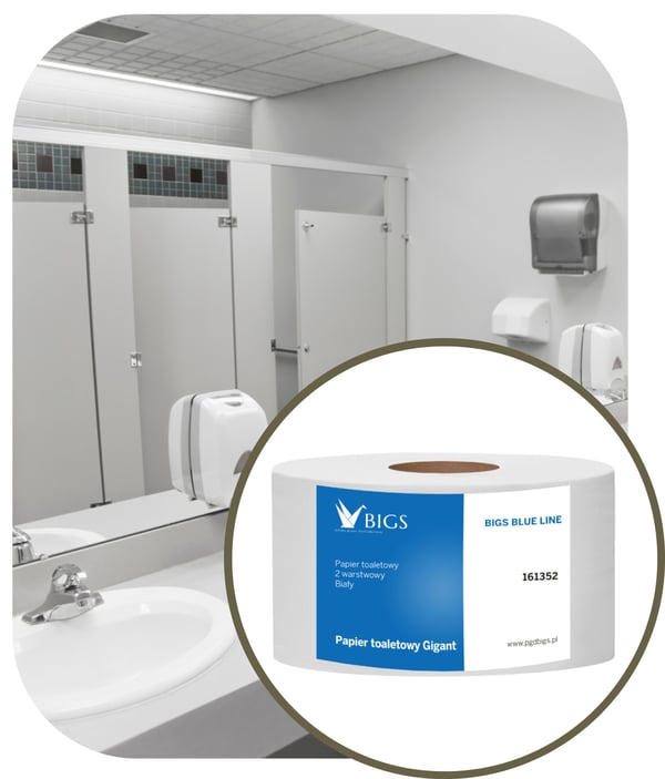 BIGS BLUE toiletpapir, 65% hvidhed, 12 stk.