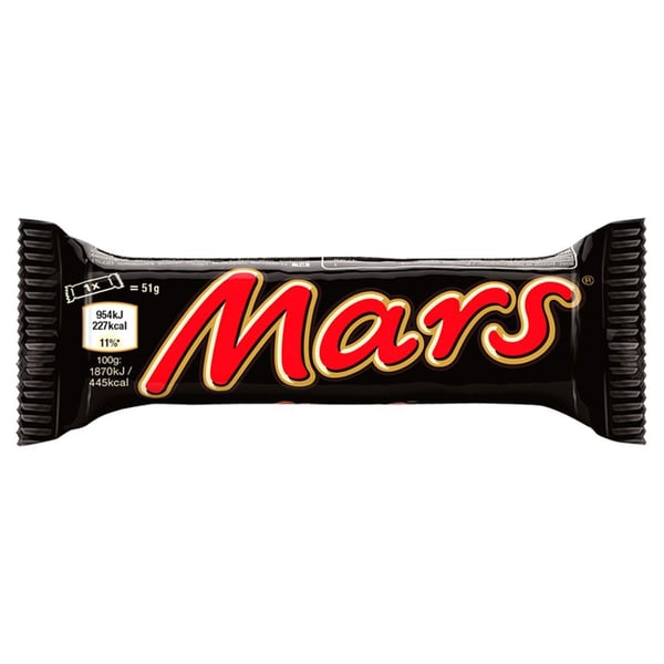 Mars Bar med nougatfyld overtrukket med karamel og chokolade 51 g