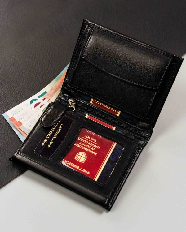 Peterson plånbok sk. PTN 339.01-2077 Svart+Svart