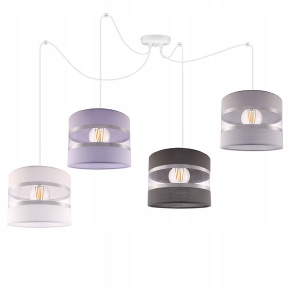 Lofthængende lampe med loftskrone og edderkopskærm