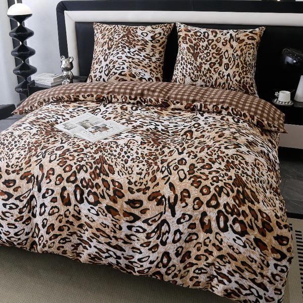 Premium bomullssängkläder 160x200 panter