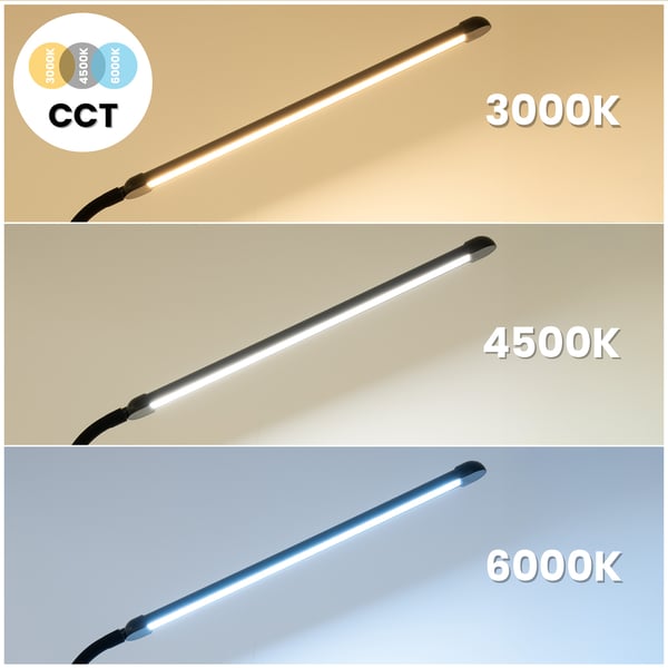 Golvlampa LED 14W CCT dimbar med höjdjustering LONGA 2 svart LUMILED