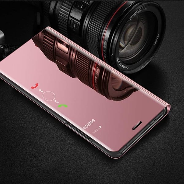 Spejlvendt flip-cover til Samsung Galaxy M31 6,40" pink rosaguld