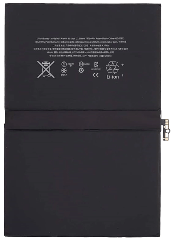 Apple batteri för iPad Pro 9.7 A1673 A1674 A1675 7306mAh original TI chip