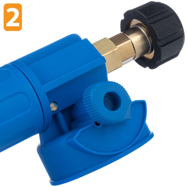 FoamMaster HD Pro 2L - LS10-vaahdottimen korvaaja | Karcher HD/HDS:lle | M22x1.5 | Suutin 1.5 mm | 10-portainen säätö | Kloorikemikaaleille
