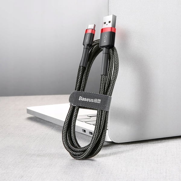 Baseus Cafule USB-A - USB-C -kaapeli, 1 m, pikalataus 3A, pikalataustuella
