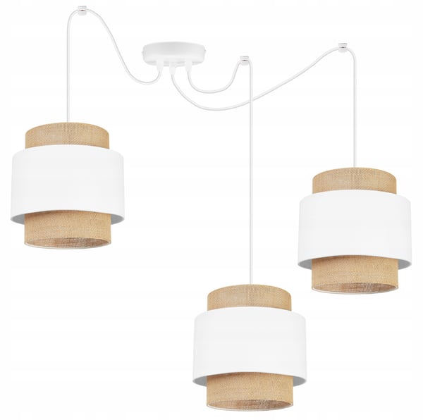 Hængende lampe, loftslysekrone, lampeskærm, boho juta