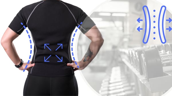 FIT4MED neopren trænings-t-shirt med fitnessbælte