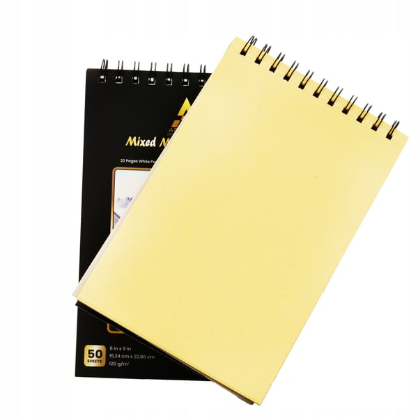Artistiq spiralbind notesbog A5 50 ark 3-farver 120 g/m2