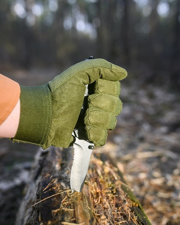 TAKTISK HANDSKER, SYNTETISK LÆDER, STØRRELSE 9 - T N97-608-9