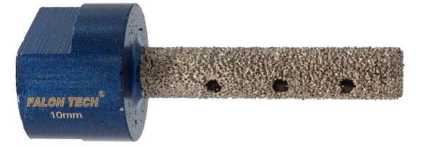 Diamantslibefræser til stengods, granit og keramik, fingerformet, 10 mm