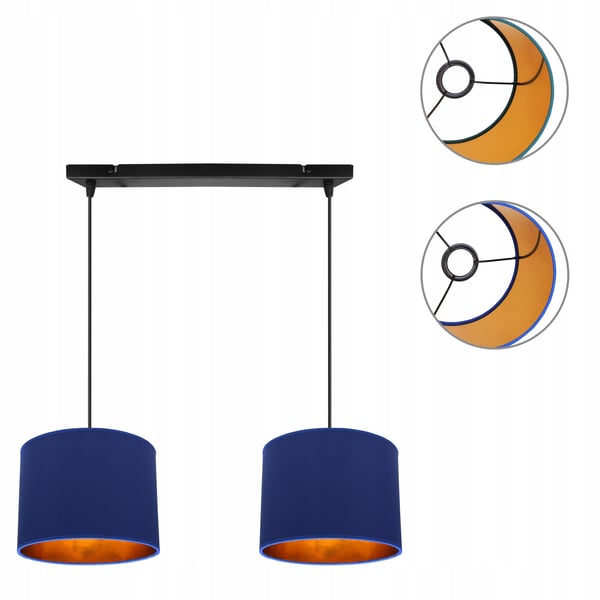 LOFTSLAMPE MED GYLDET LED-SKÆRM