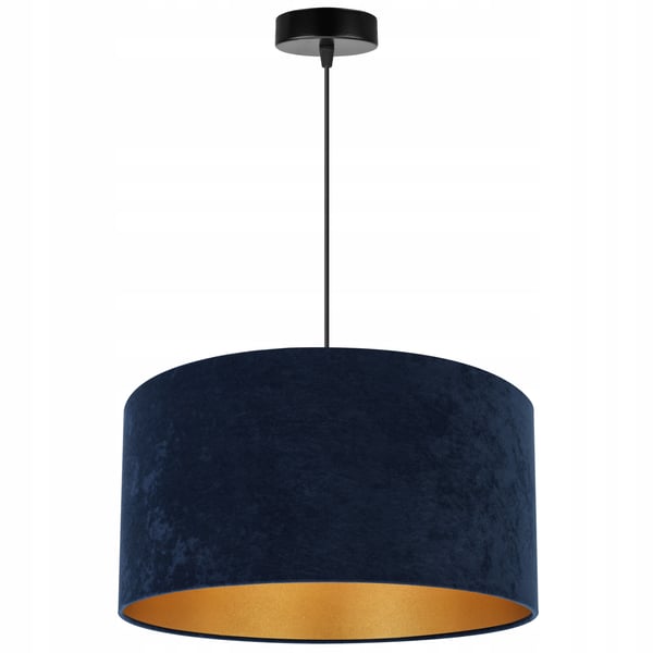 HÆNGENDE LAMPE LOFTSKRONE GYLDEN FLØJLSSKÆRM
