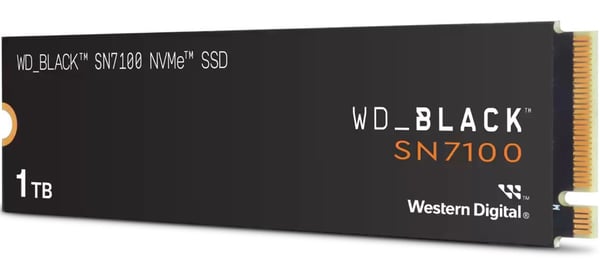 WD Black SN7100 1TB M.2 2280 PCIe NVMe SSD (7250/6900 MB/s) WDS100T4X0E