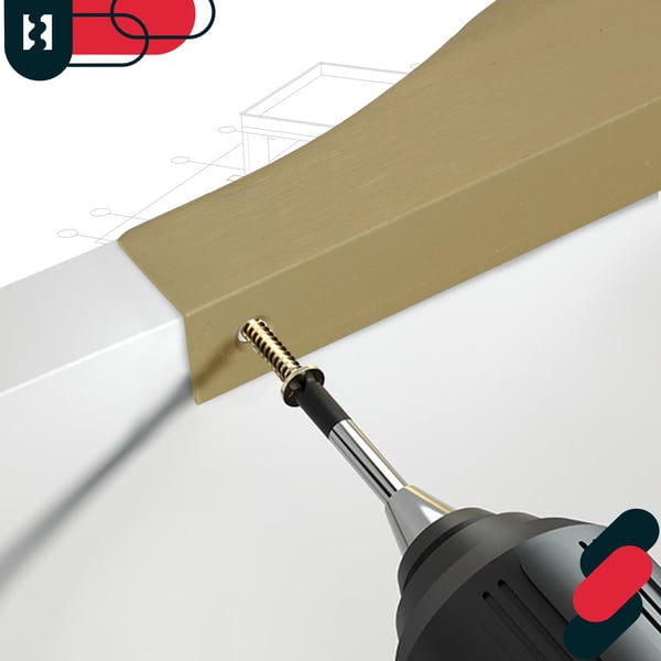 KOTARBEAU® Modern Edge møbelgreb aluminium mat guld 256/276 mm sæt à 6