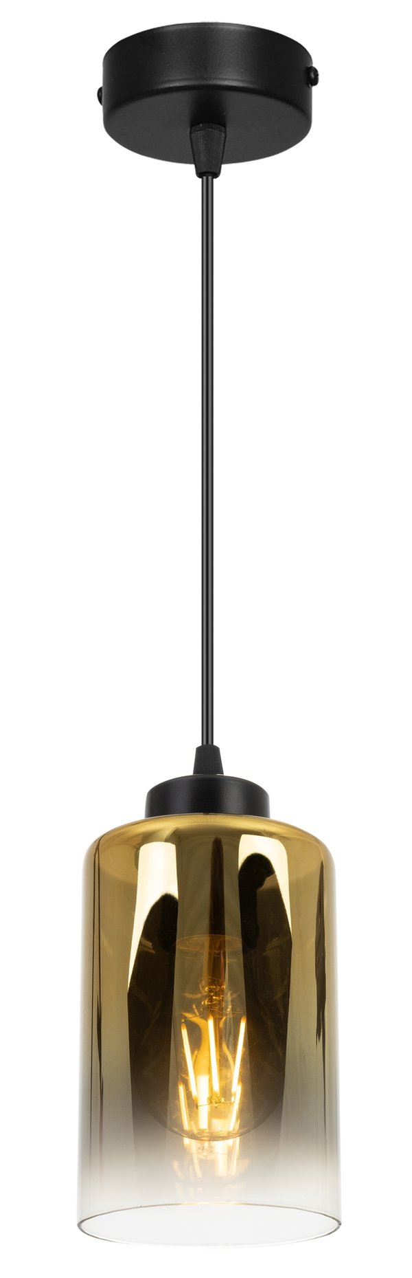 Loftlampe, hængende lysekrone, loftslampe, elegant glaslampe, grafit