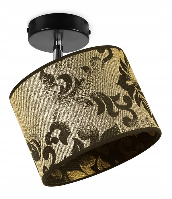 Loftshængende lampe, væglampe, lampeskærm, guldmønster