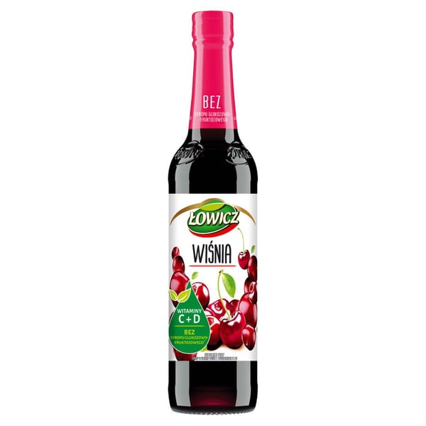 Łowicz kostilskud kirsebærsmag sirup 400 ml