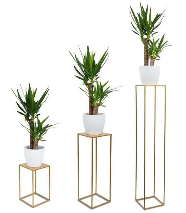 Moderne stående blomsterfod 40 cm guld