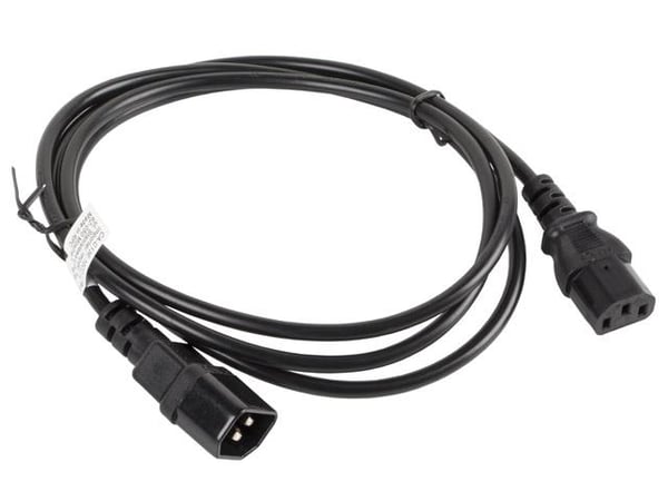 Lanberg IEC 320 C13 -> C14 Strømkabel Forlængerledning 1,8m Sort