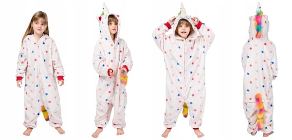 Heldragt pyjamas varm pyjamas i ét stykke kigurumi enhjørning jumpsuit s