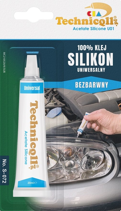 UNIVERSAL SILIKONEKLÆBEMIDDEL, FARVELØS, 20 ML - TQ S-072