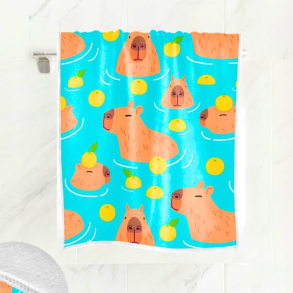 Mikrokuituinen rantapyyhe Capybara Nopeasti kuivuva 3D 150x75 cm