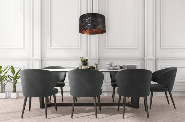 Hængende lampe, loftslysekrone, marmor lampeskærm