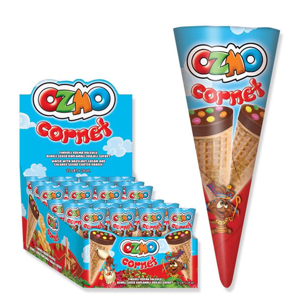 Tim Ozmo Cornet -jäätelövohveli drageilla 25 g