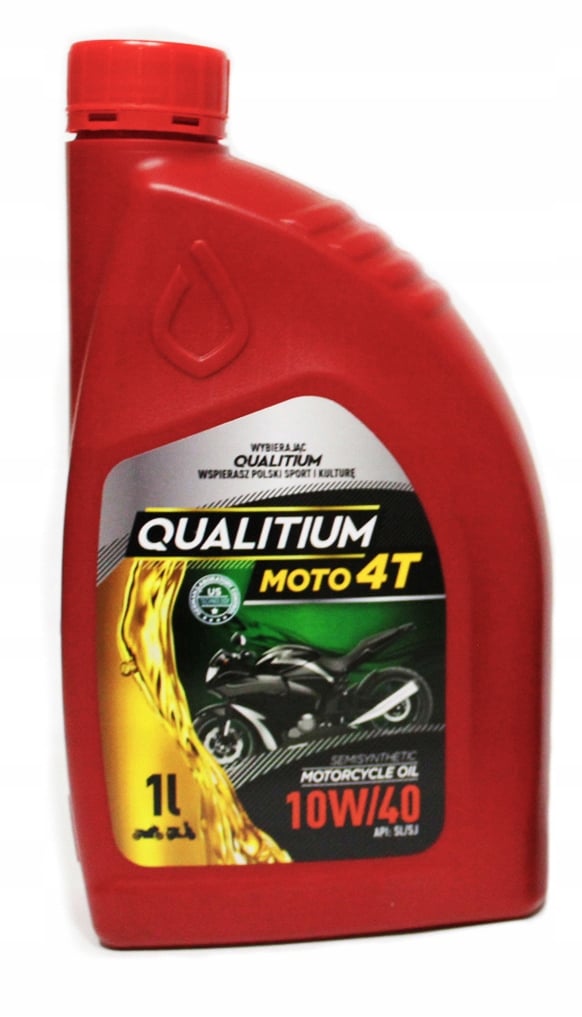 4T Motorcykelolja 10W40 Qualitium 1L JASO MA2 för motorcykel, scooter, fyrhjuling och ATV