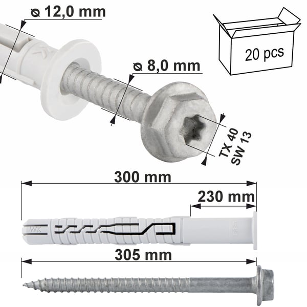 Rammeudvidelsesstik KPR-fast-12300K